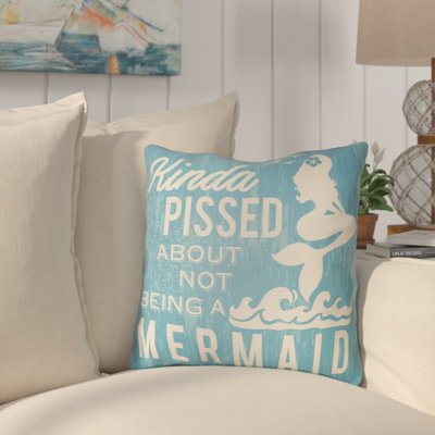 Mermaid IndoorOutdoor Throw Pillow OUTDOOR Throw Pillow . Mermaid Outdoor